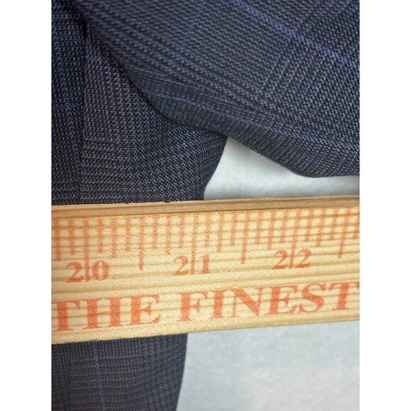 Vtg Polo University polo club by Ralph Lauren Mens Two-Button Navy Plaid 42 - Picture 8 of 16